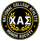 This is the logo of the Chi Alpha Sigma National Honors Society that recognizes the academic and athletic excellence of student-athletes. Gibelle Beaujon is a current member of this society.