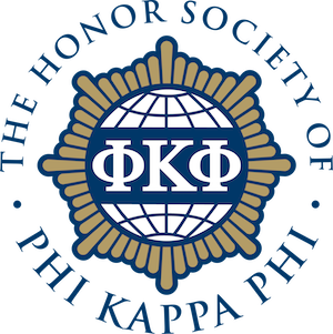 This is the logo of the National Honors Society of Phi Kappa Phi that recognizes the students within the top 7.5% of their junior class or top 10% of their senior class. Gibelle Beaujon is a current member of this organization.